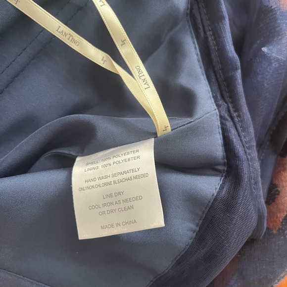 NWT Elegant Navy Blue Evening Dress S 16-18 - Picture 3 of 11